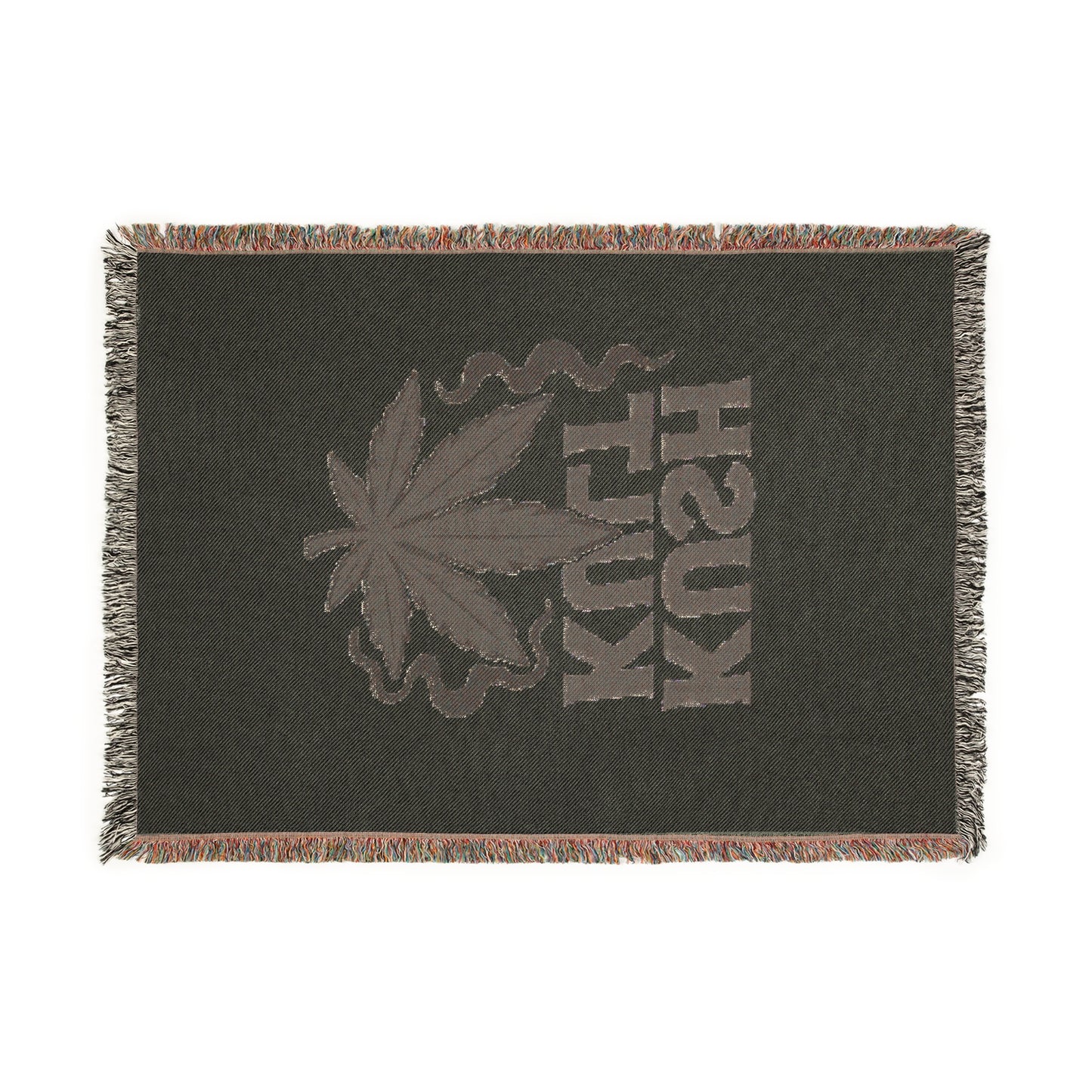 Kush Kult Woven Blanket - Cozy Cannabis-Themed Throw for Relaxation