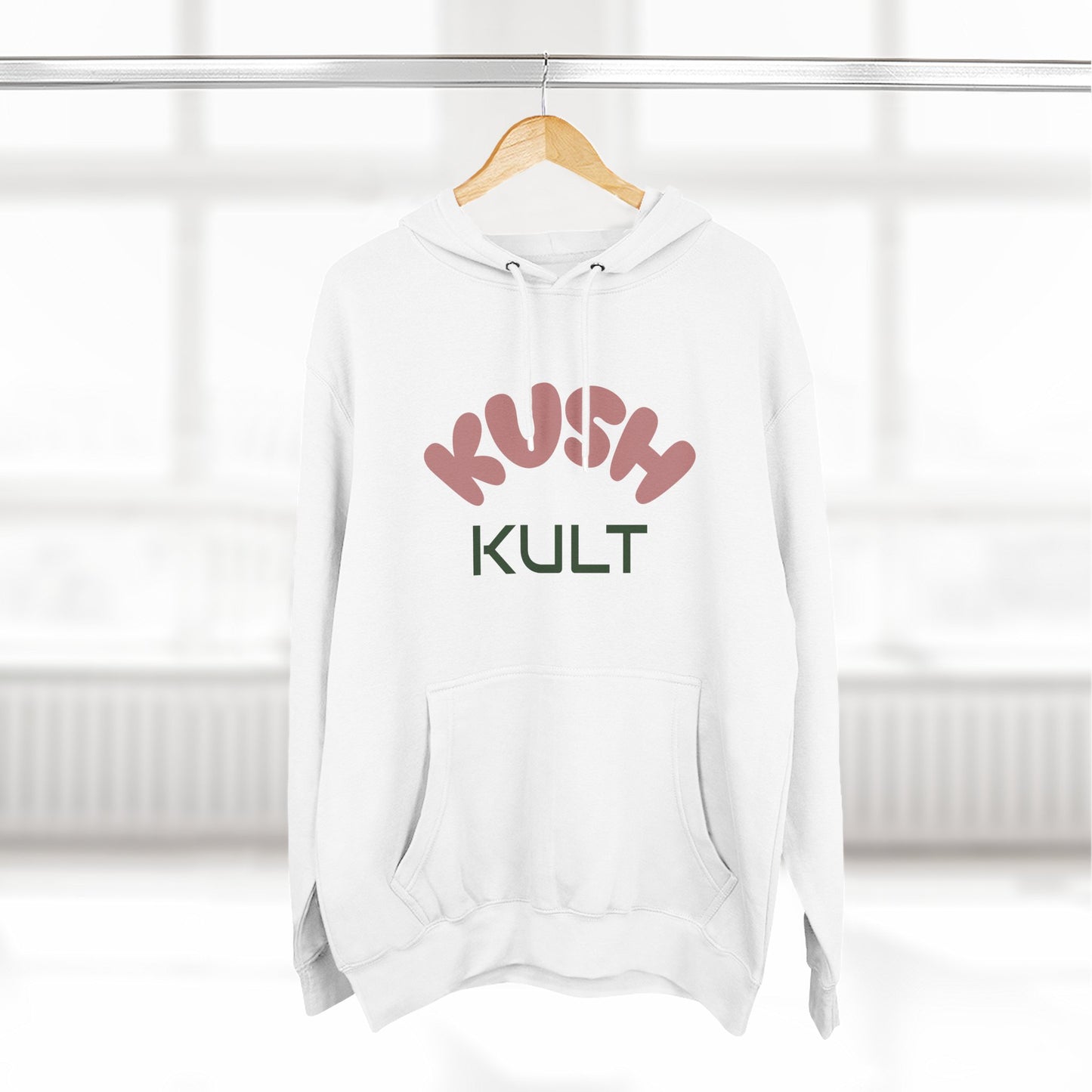 Kush Kult Three-Panel Fleece Hoodie for Plant Lovers