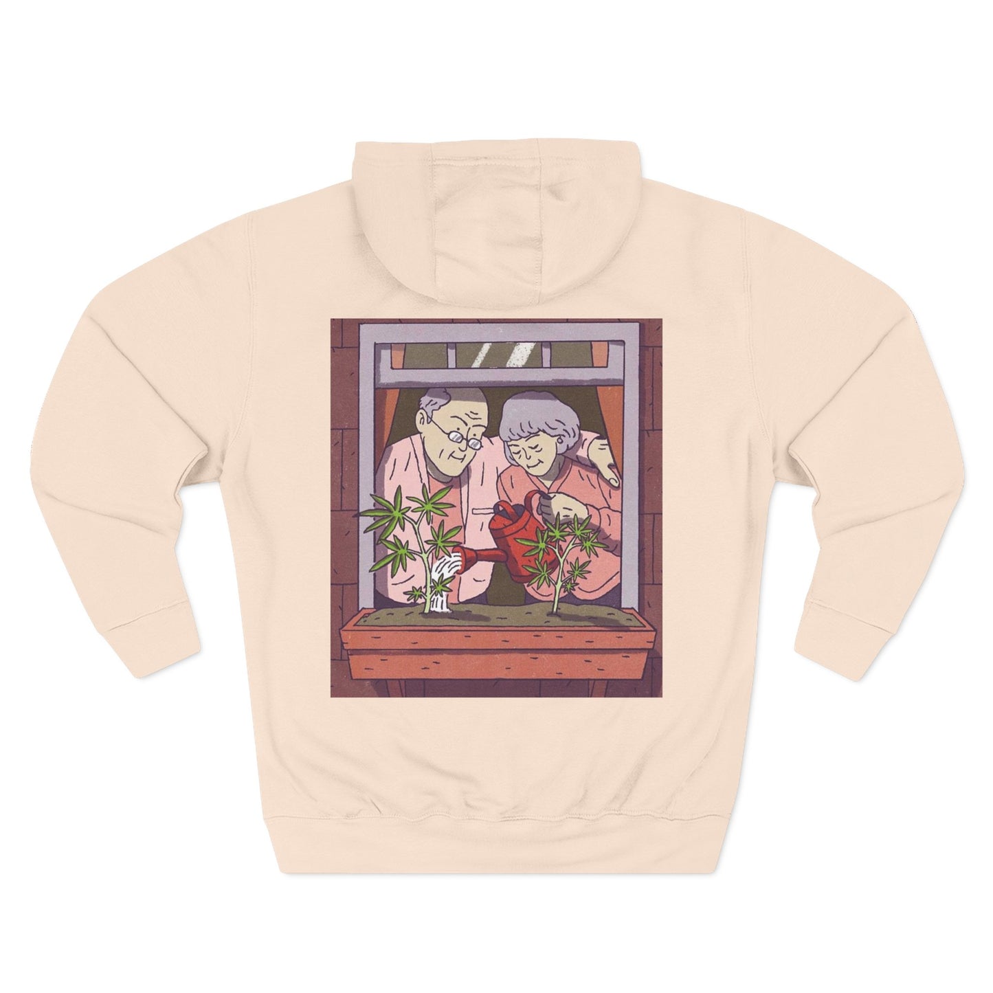 Kush Kult Three-Panel Fleece Hoodie for Plant Lovers