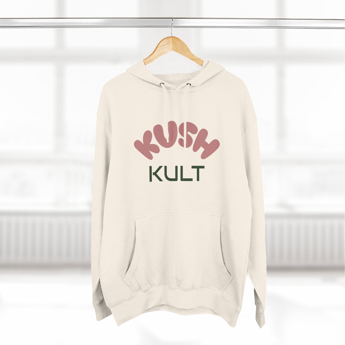 Kush Kult Three-Panel Fleece Hoodie for Plant Lovers