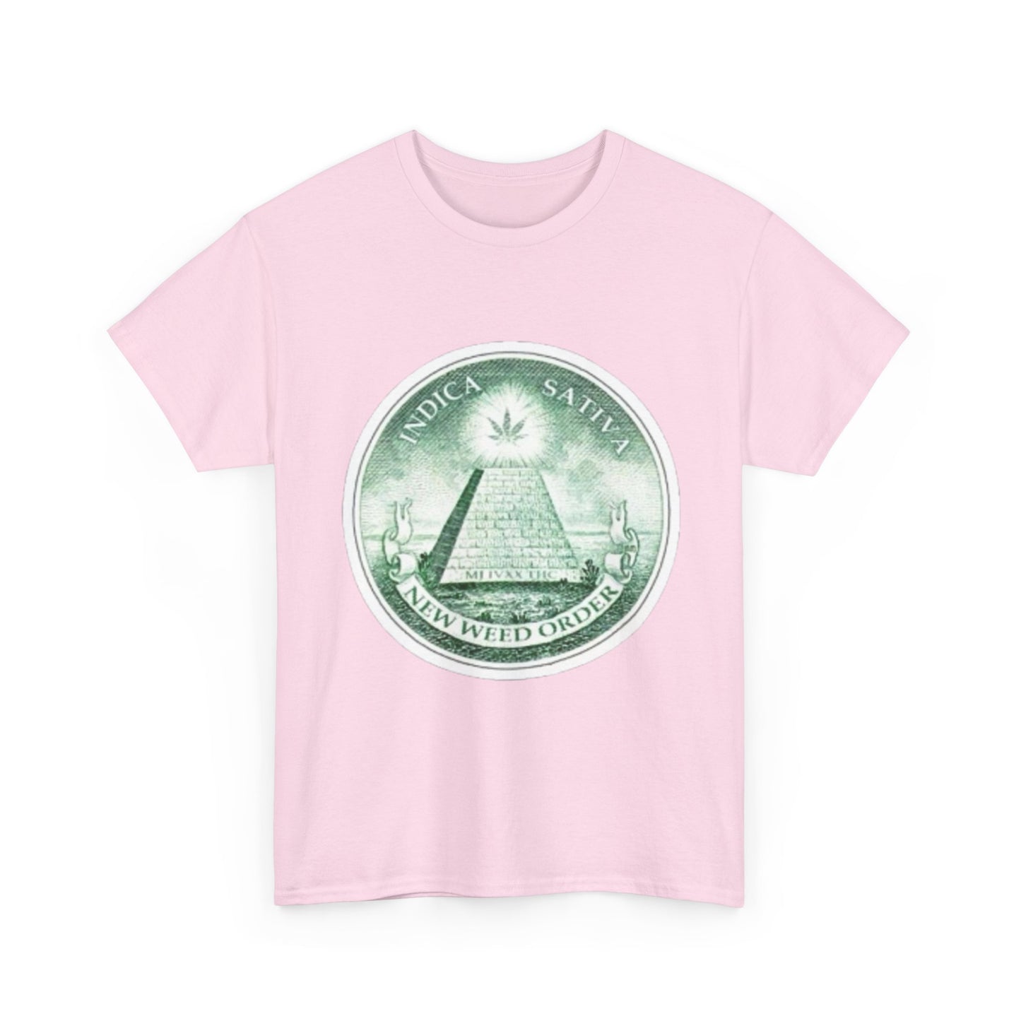 Eye-catching Unisex Heavy Cotton Tee with 'Novus Ordo Seclorum' Design