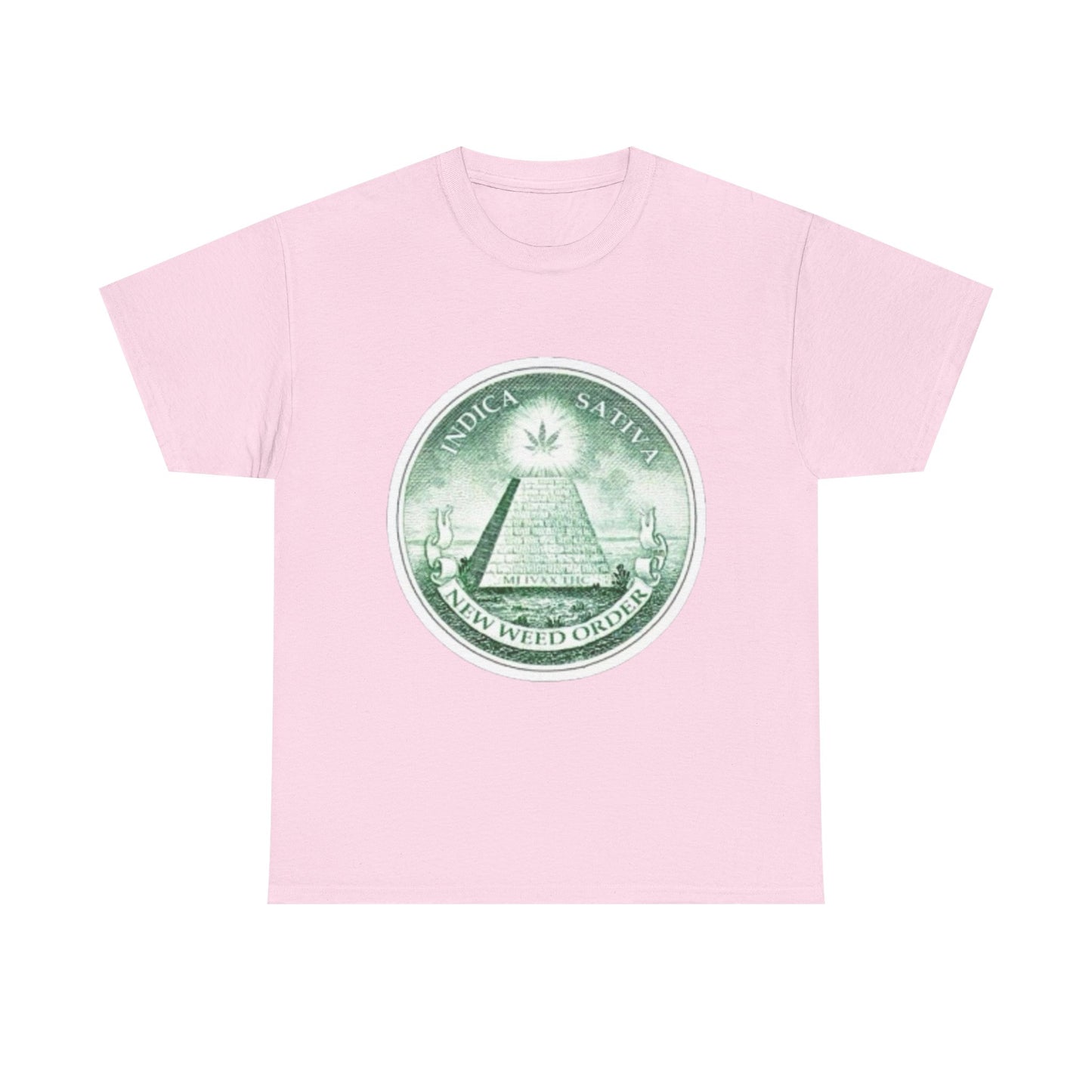 Eye-catching Unisex Heavy Cotton Tee with 'Novus Ordo Seclorum' Design