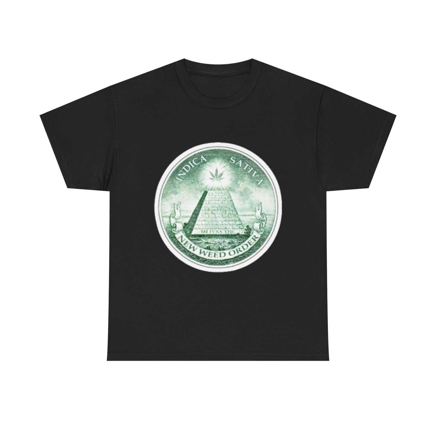 Eye-catching Unisex Heavy Cotton Tee with 'Novus Ordo Seclorum' Design