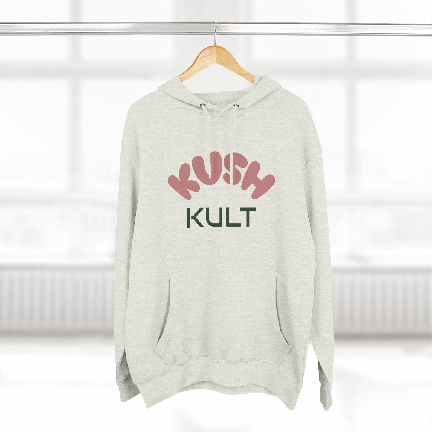 Kush Kult Three-Panel Fleece Hoodie for Plant Lovers