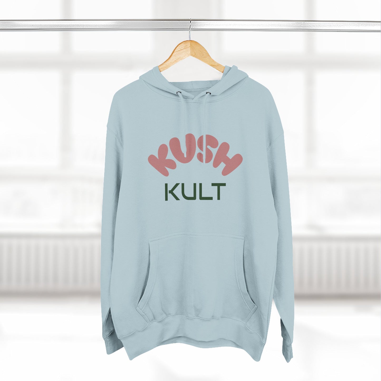 Kush Kult Three-Panel Fleece Hoodie for Plant Lovers