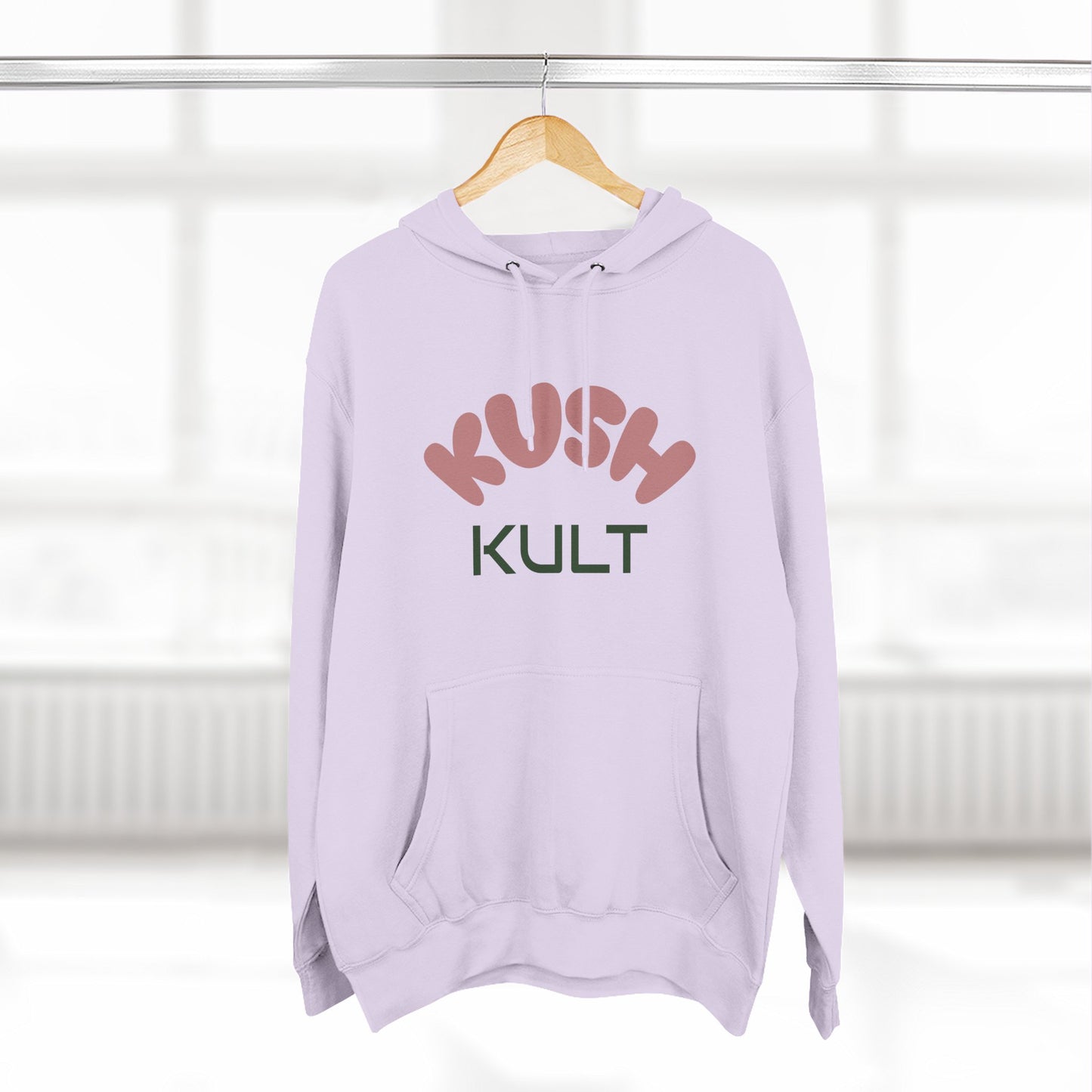 Kush Kult Three-Panel Fleece Hoodie for Plant Lovers
