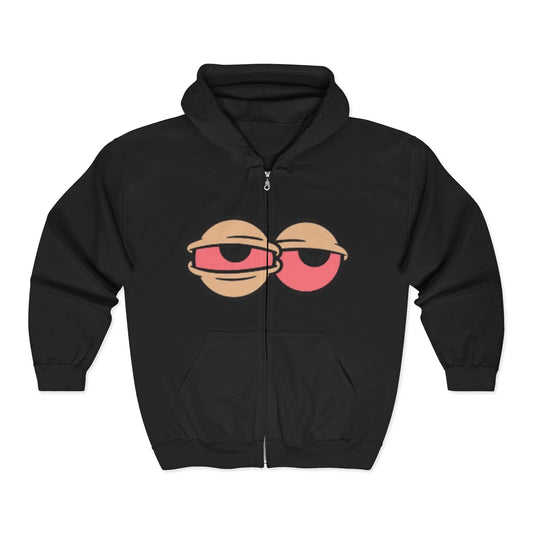 Chill Vibes Hoodie: Unisex Zip-Up Sweatshirt for Relaxation and Style