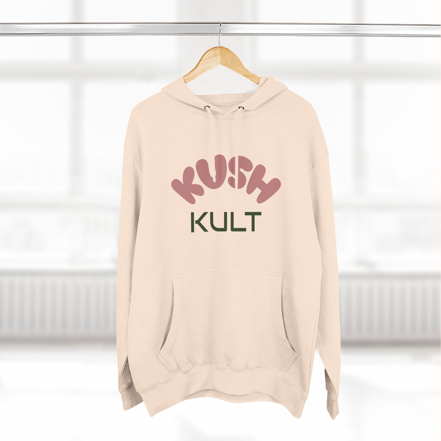 Kush Kult Three-Panel Fleece Hoodie for Plant Lovers