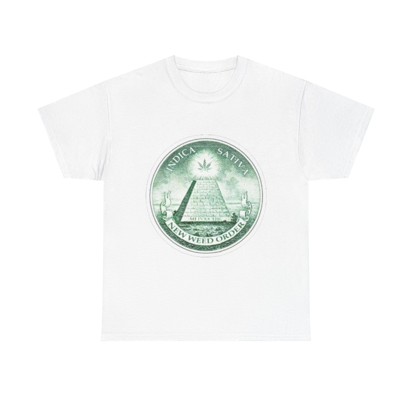 Eye-catching Unisex Heavy Cotton Tee with 'Novus Ordo Seclorum' Design