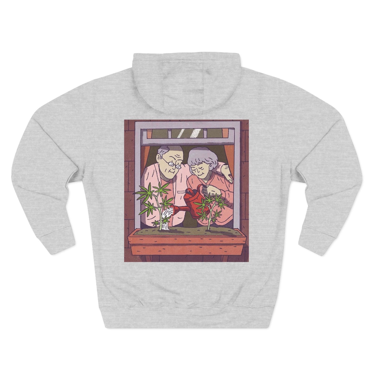 Kush Kult Three-Panel Fleece Hoodie for Plant Lovers