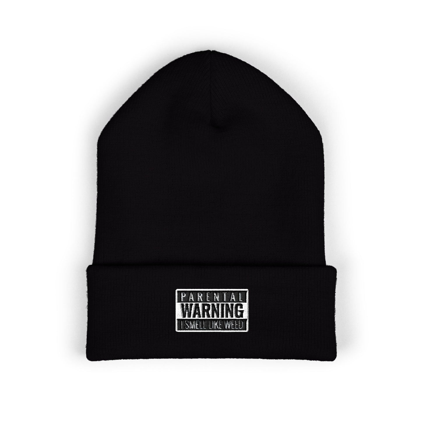 Funny Embroidered Beanie - 'Fat Man Warning'