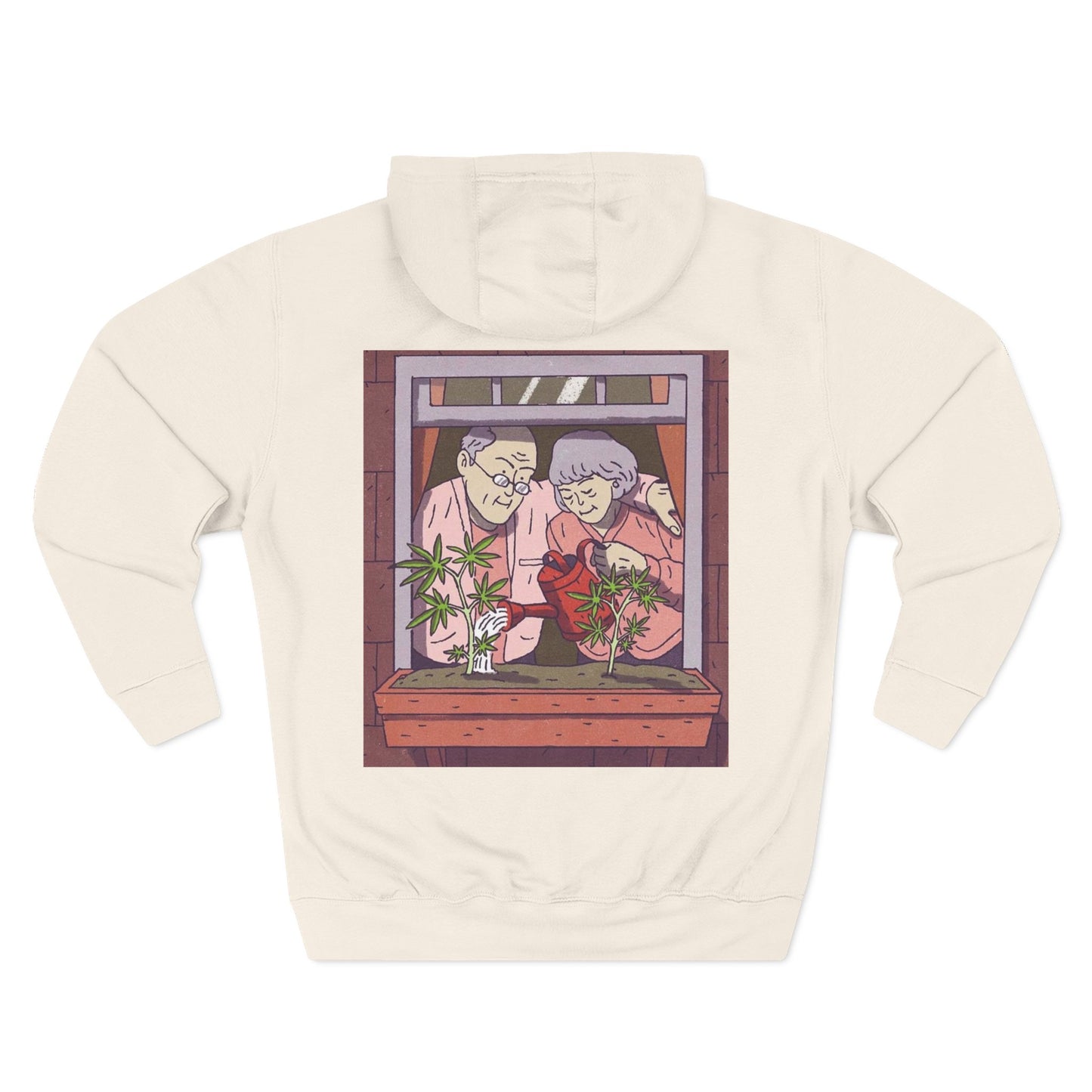 Kush Kult Three-Panel Fleece Hoodie for Plant Lovers