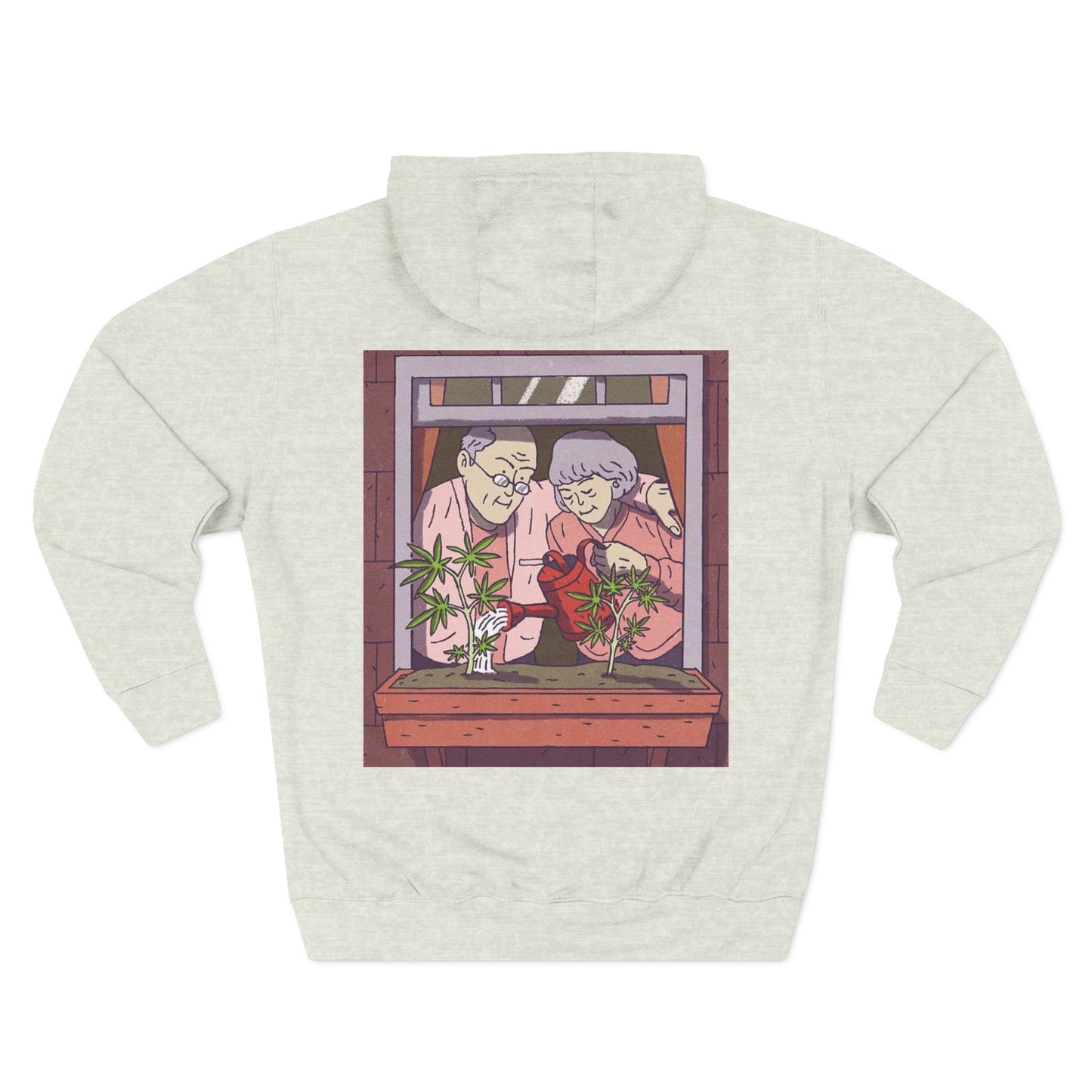 Kush Kult Three-Panel Fleece Hoodie for Plant Lovers