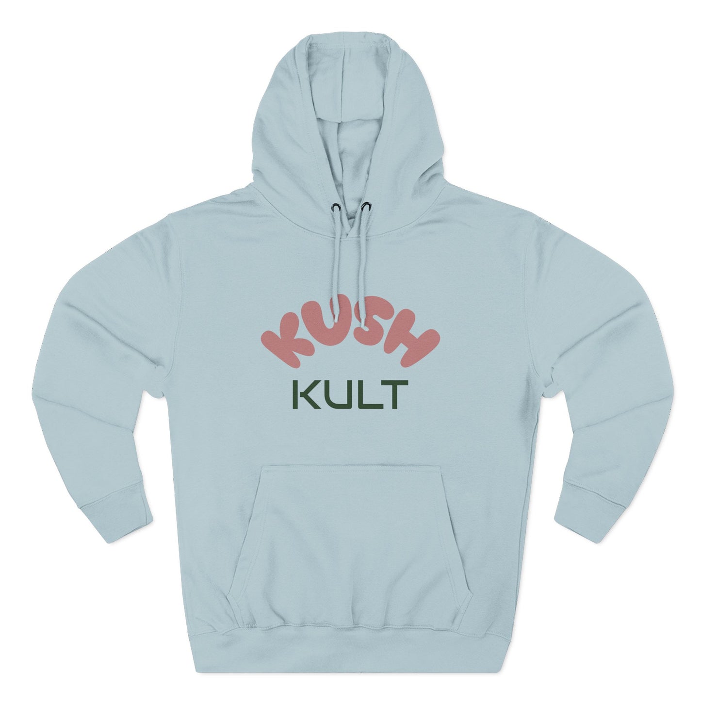 Kush Kult Three-Panel Fleece Hoodie for Plant Lovers