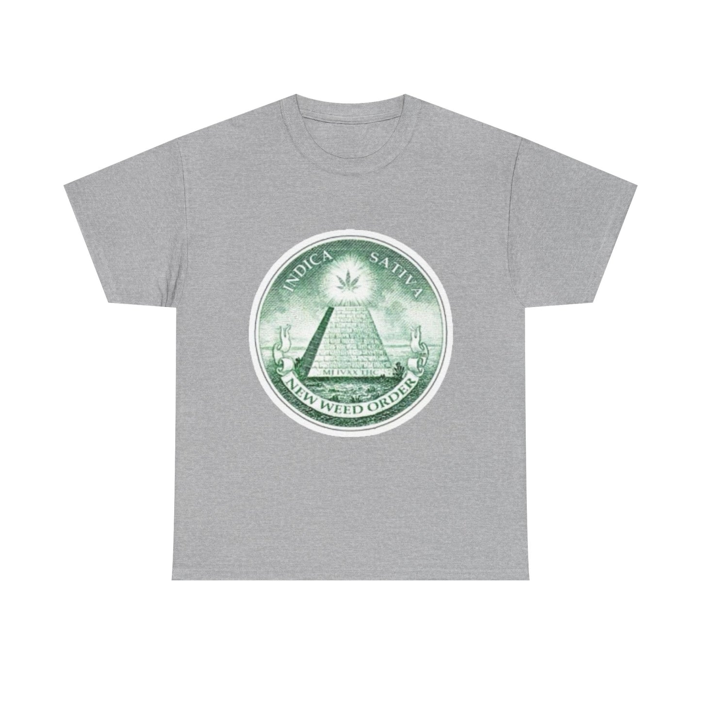 Eye-catching Unisex Heavy Cotton Tee with 'Novus Ordo Seclorum' Design