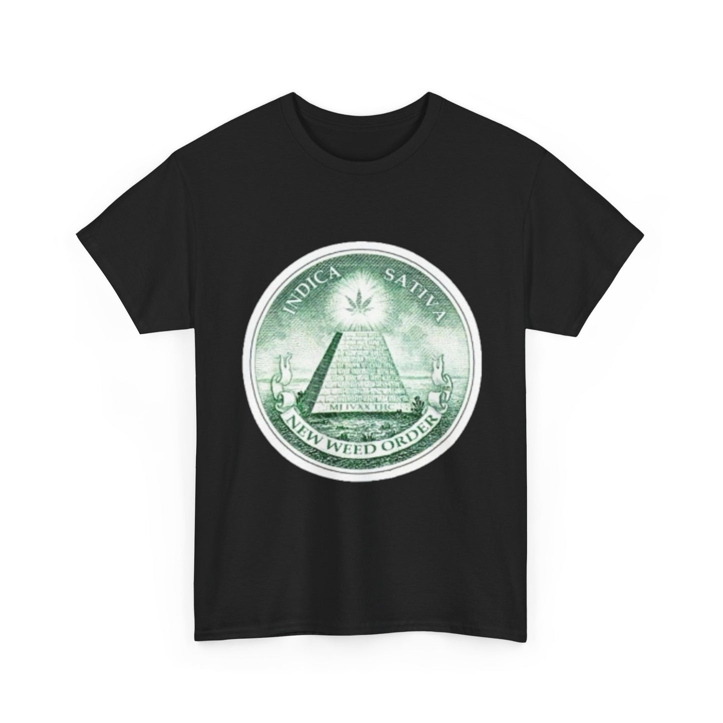 Eye-catching Unisex Heavy Cotton Tee with 'Novus Ordo Seclorum' Design