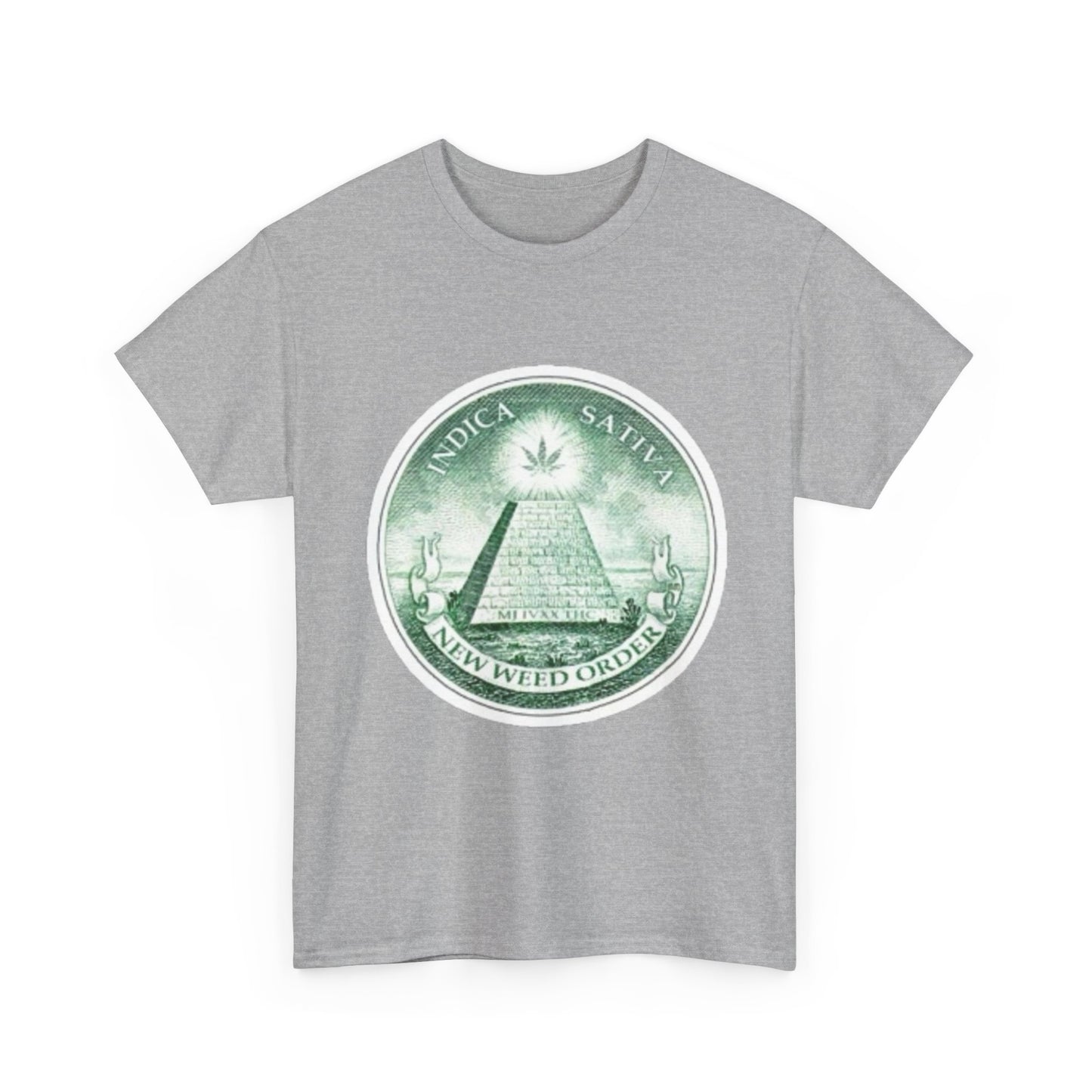 Eye-catching Unisex Heavy Cotton Tee with 'Novus Ordo Seclorum' Design