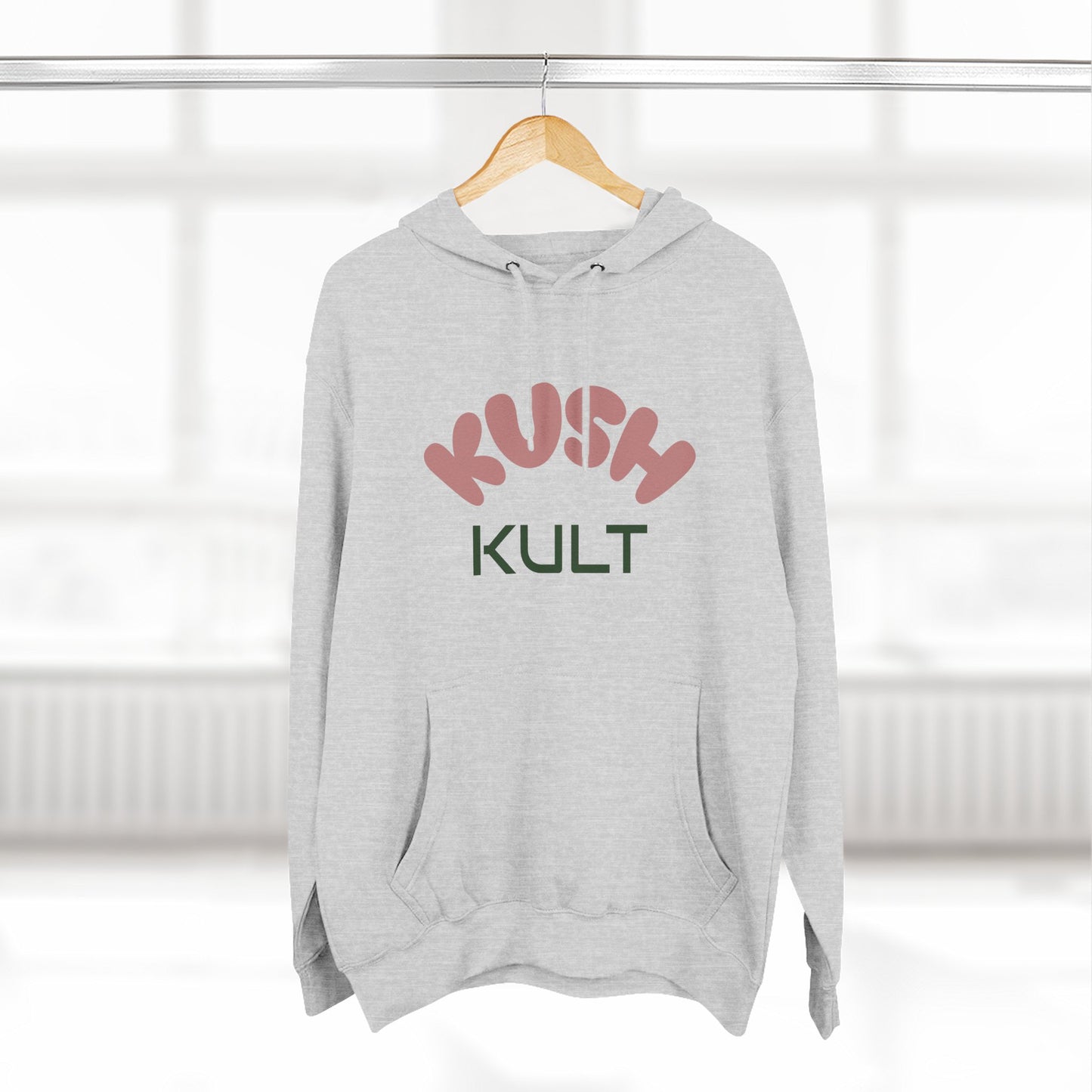 Kush Kult Three-Panel Fleece Hoodie for Plant Lovers