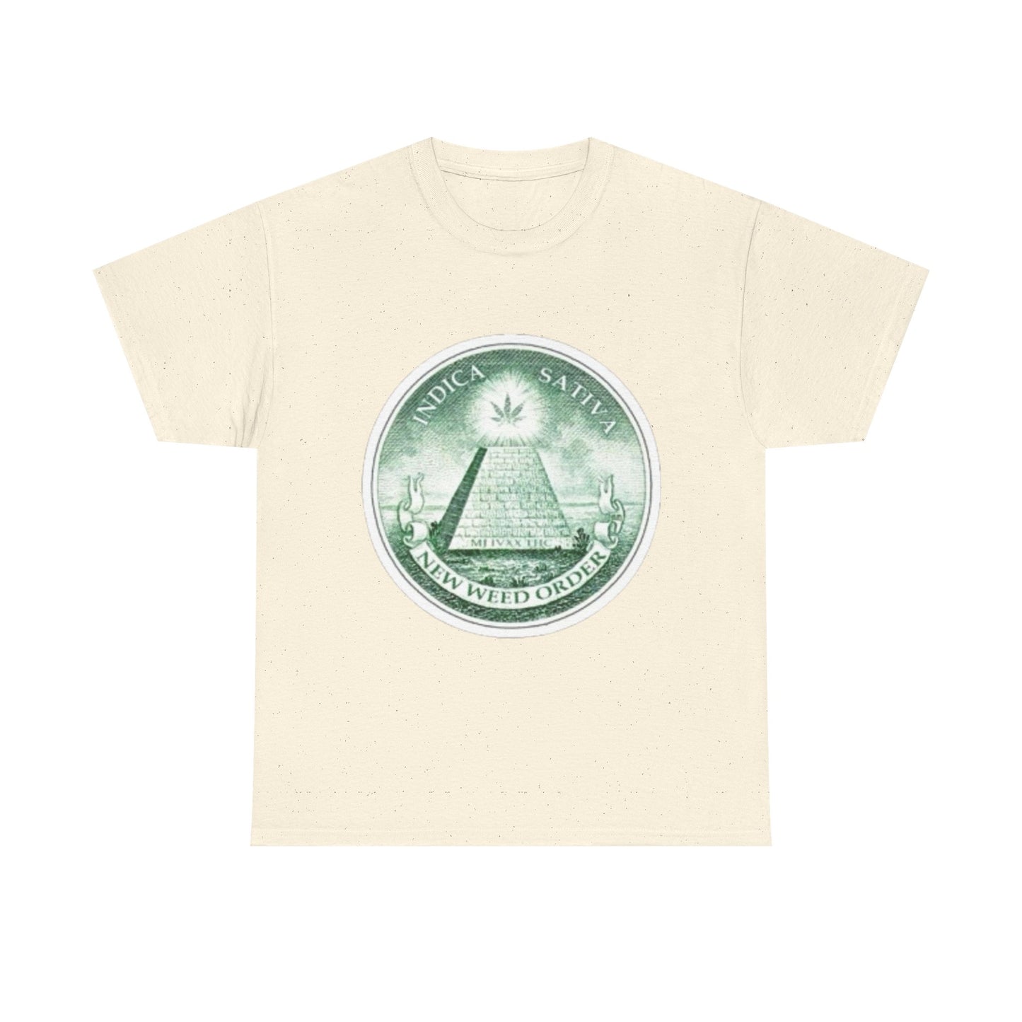 Eye-catching Unisex Heavy Cotton Tee with 'Novus Ordo Seclorum' Design