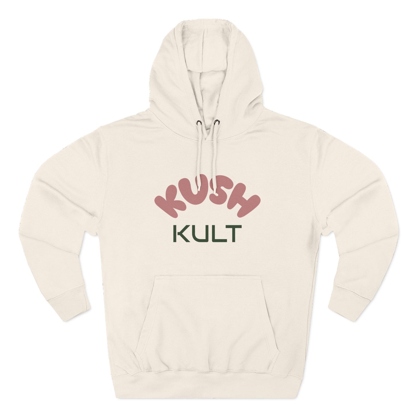 Kush Kult Three-Panel Fleece Hoodie for Plant Lovers