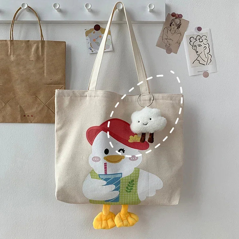 Cute  White Cloud Pendant Keychain Girl Bag Accessories Kawaii Pendant