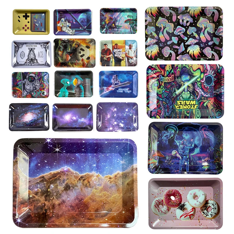 Storage Tobacco Tinplate Cigar Plate Tool Roller Case Metal Rolling