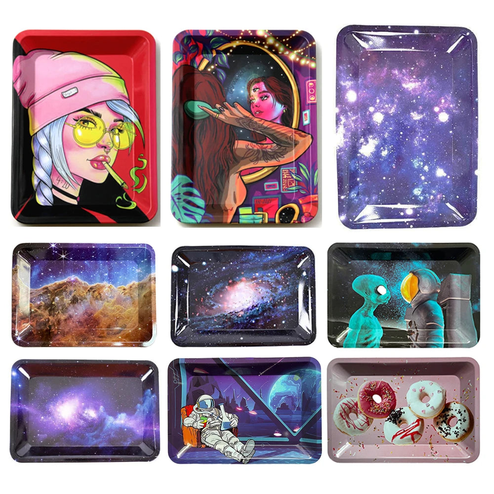 Storage Tobacco Tinplate Cigar Plate Tool Roller Case Metal Rolling