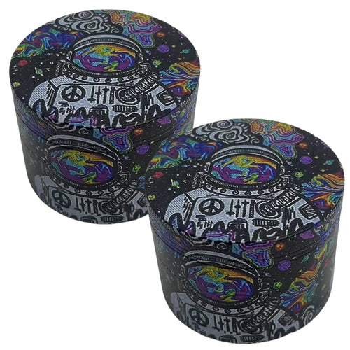 50mm Metal Astronaut Herb Grinder 4-Layer Spice Mill Mortar Raw Grass