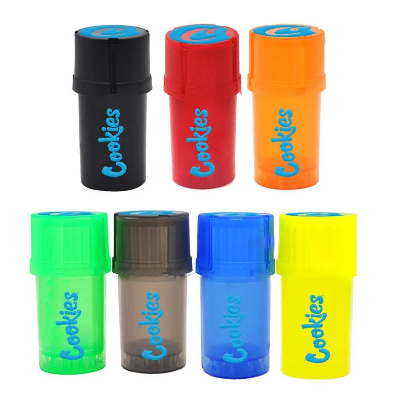 Portable Herb Storage Container and Grinder Plastic Tobacco Grinder