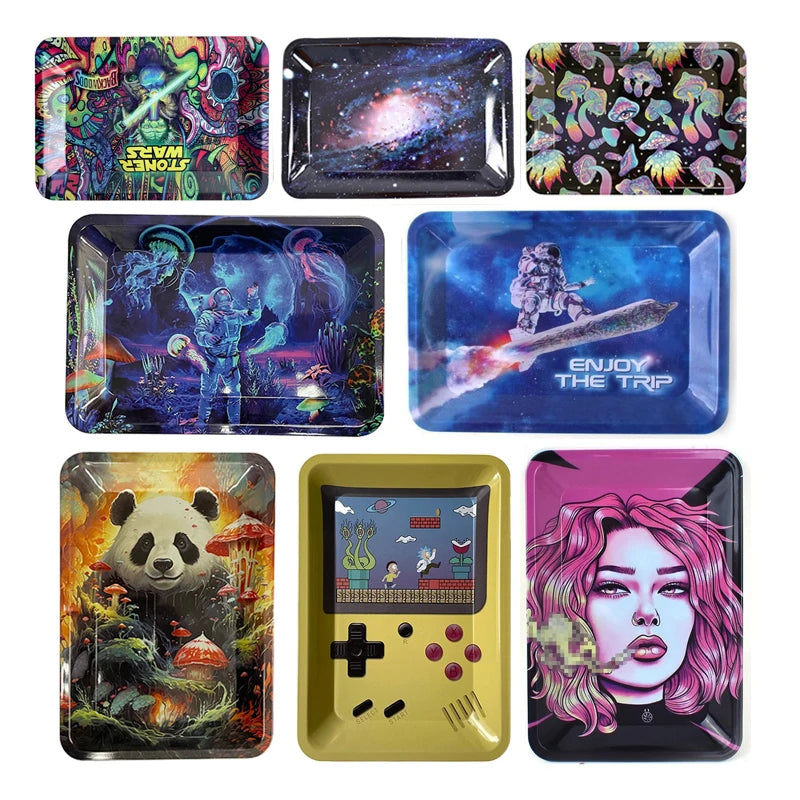 Storage Tobacco Tinplate Cigar Plate Tool Roller Case Metal Rolling