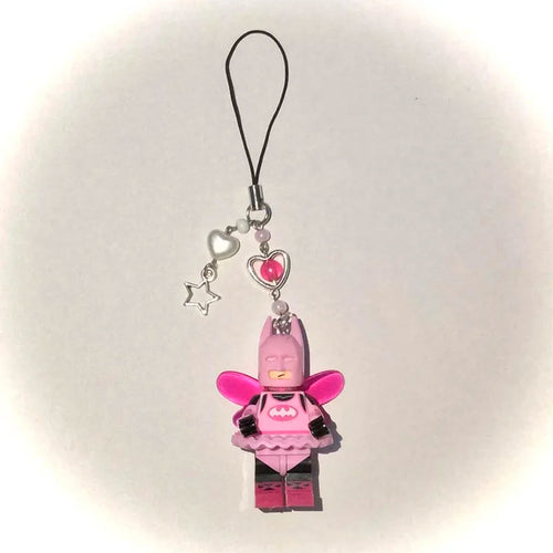 Cartoon 3D Fairy Bat Figure Character Pendant Phone Keychain