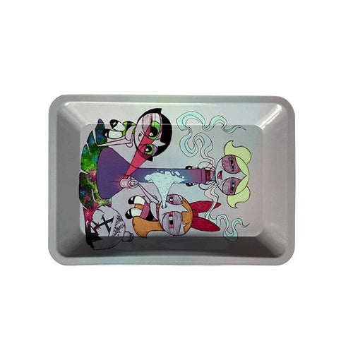 Household Metal Tray Rolling Tobacco Container Smoking Accessories