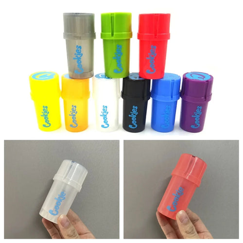 Portable Herb Storage Container and Grinder Plastic Tobacco Grinder