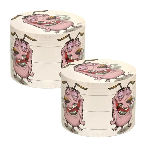 2in Zinc Alloy Herb Mill Dog Pattern Grinder Tobacco Spice Crusher