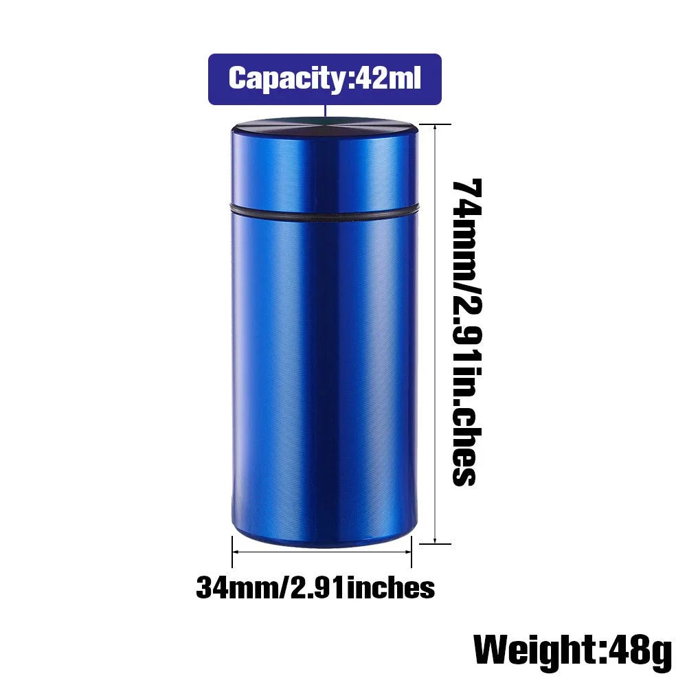 Portable Metal Stash Jar for Herb Tobacco Airtight Smell Proof
