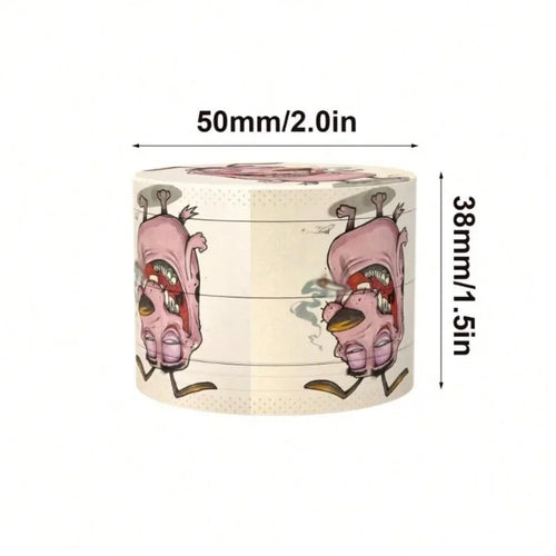 2in Zinc Alloy Herb Mill Dog Pattern Grinder Tobacco Spice Crusher