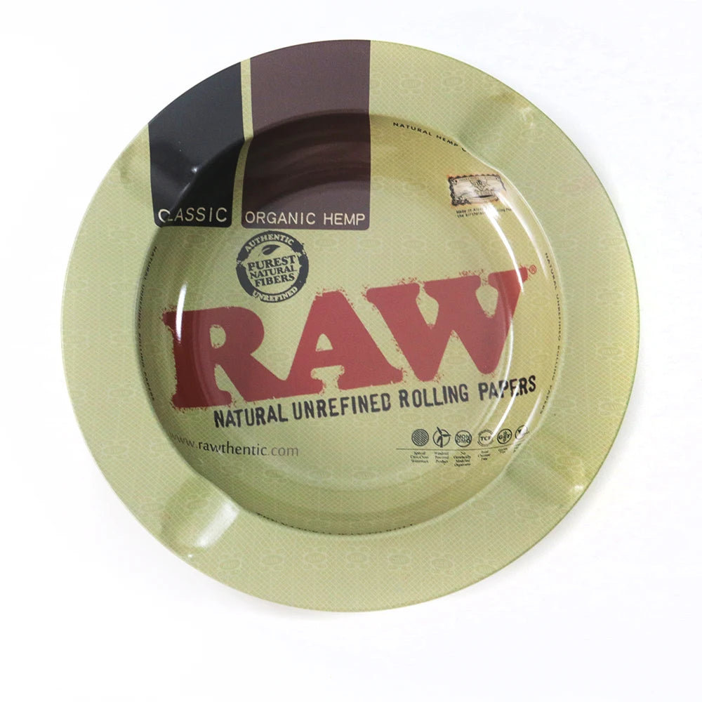 Cartoon Metal Rolling Tray - round Tobacco Herb Ashtray Creative