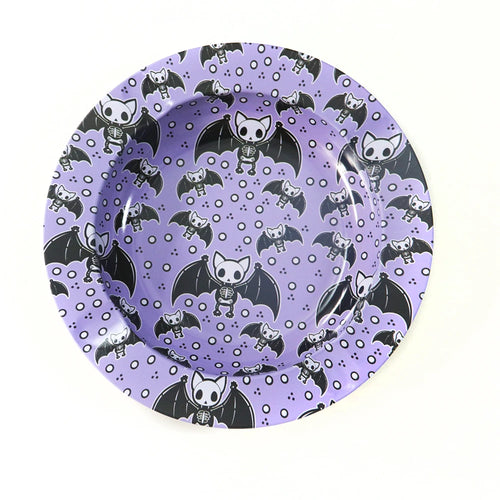 Cartoon Metal Rolling Tray - round Tobacco Herb Ashtray Creative