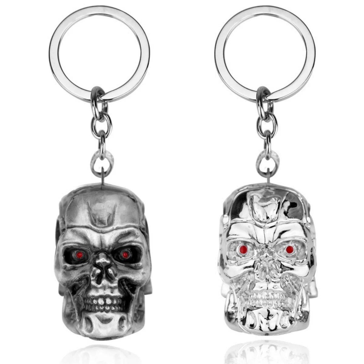 Vintage Charm Terminator Skull Head Keychain Men Women Fashion Pendant