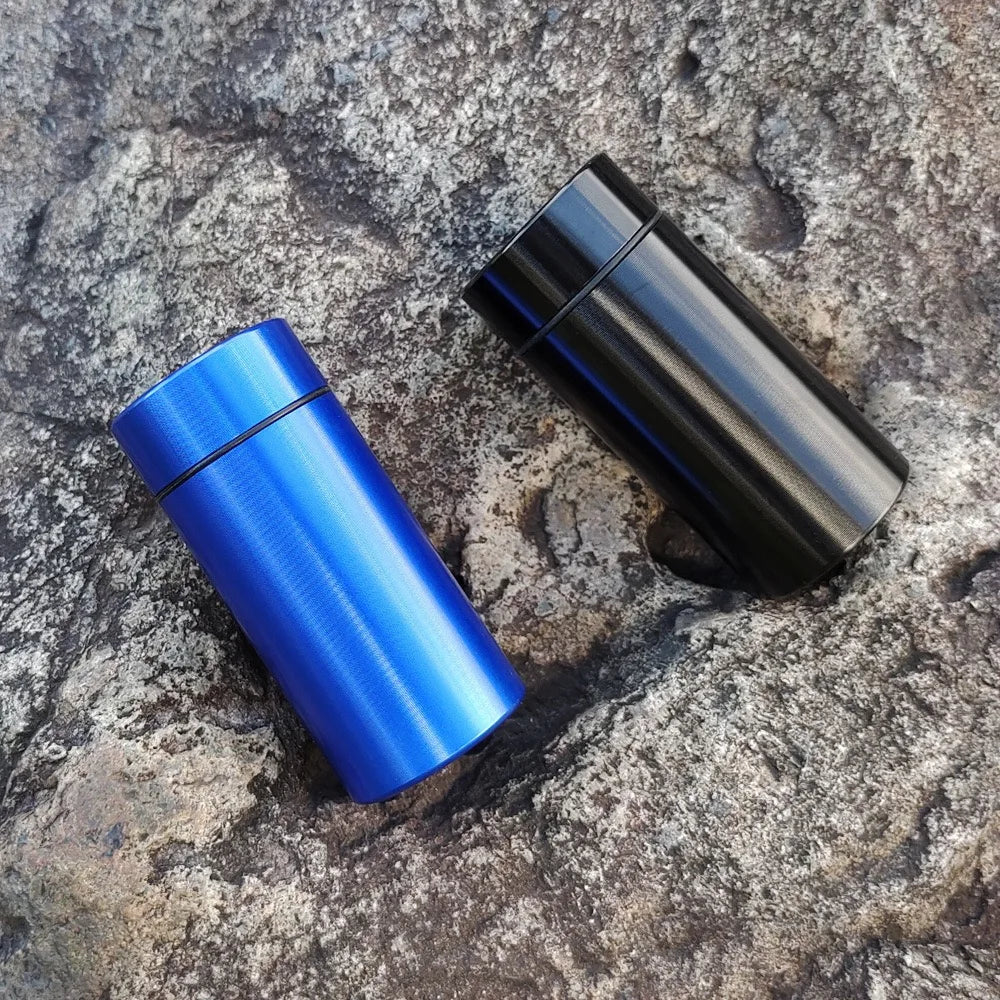Portable Metal Stash Jar for Herb Tobacco Airtight Smell Proof